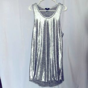 H&M Silver Metallic Tank Dress
